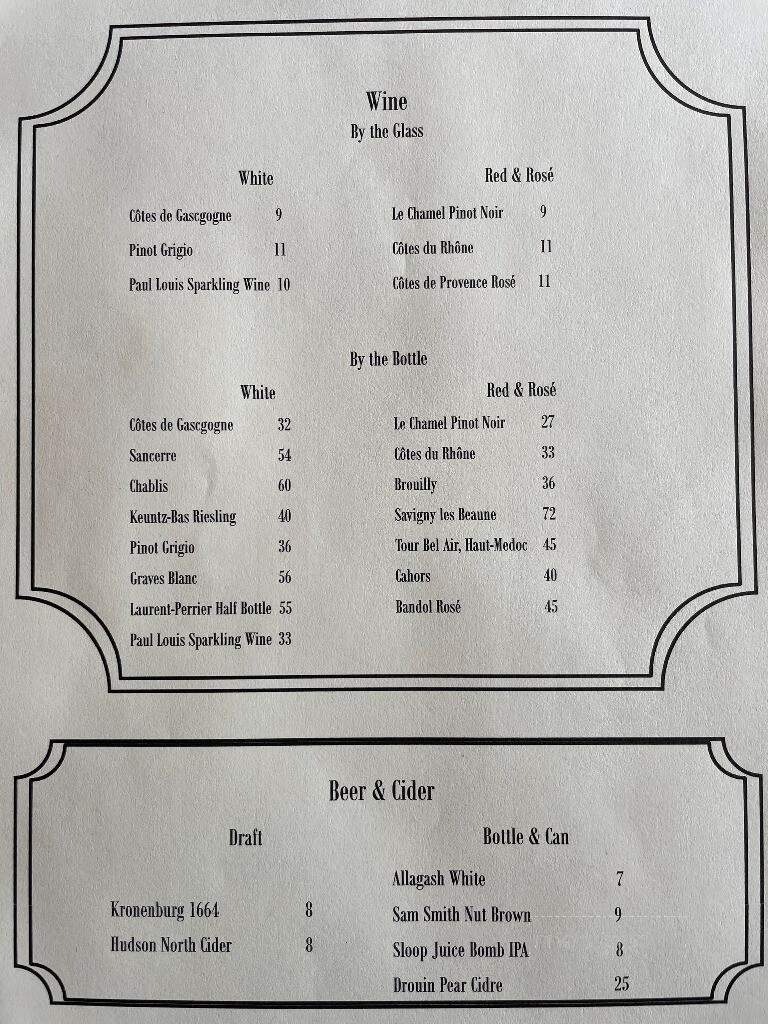 Left Bank Cafe - Saranac Lake, NY menu_pic