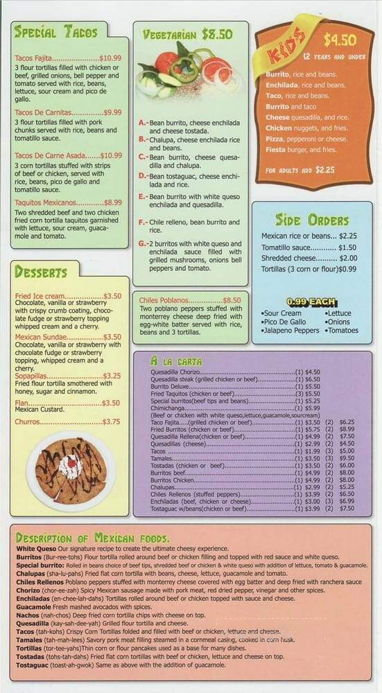 El Nopal - Florence, KY menu_pic