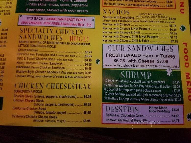 Flaherty's Drinking Establishment - Kingston, PA menu_pic