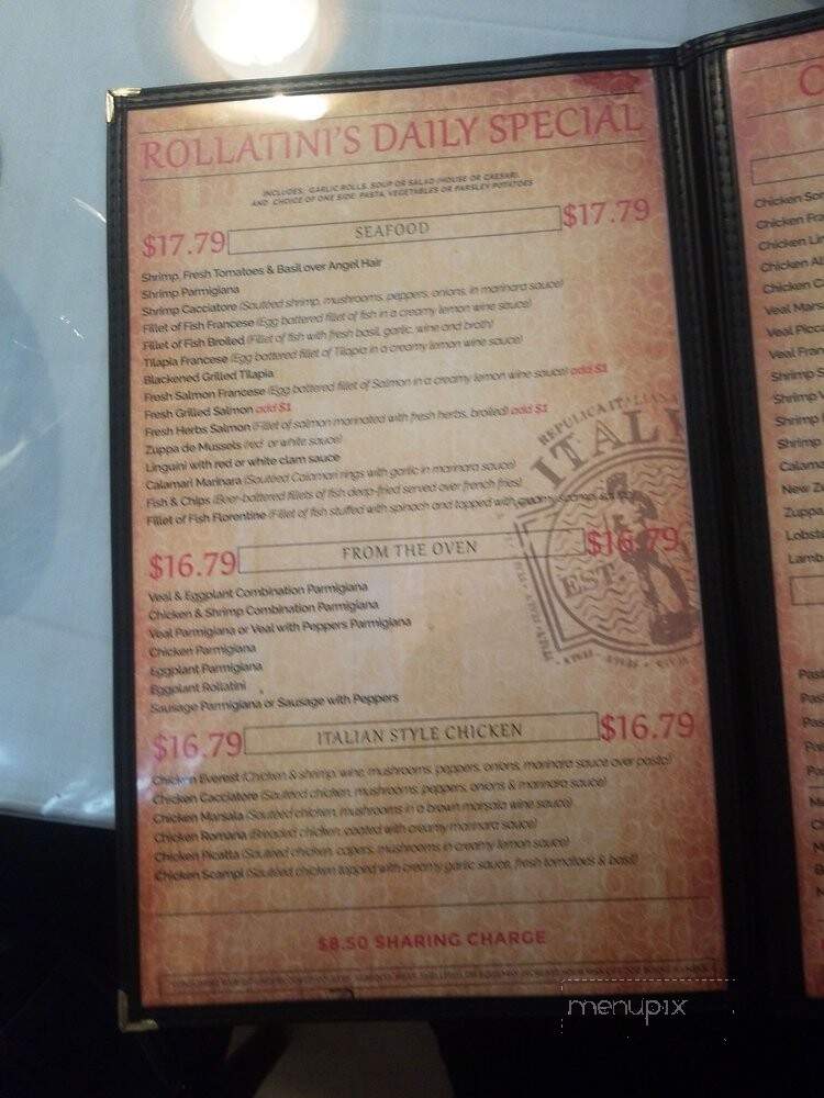 Rollatini Italian Restaurant - Lake Worth, FL menu_pic
