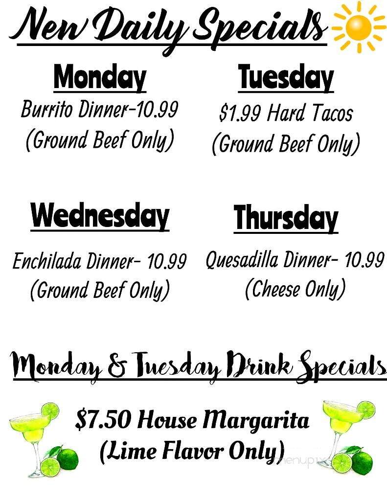 Camelia's Mexican Grill - Royal Oak, MI menu_pic