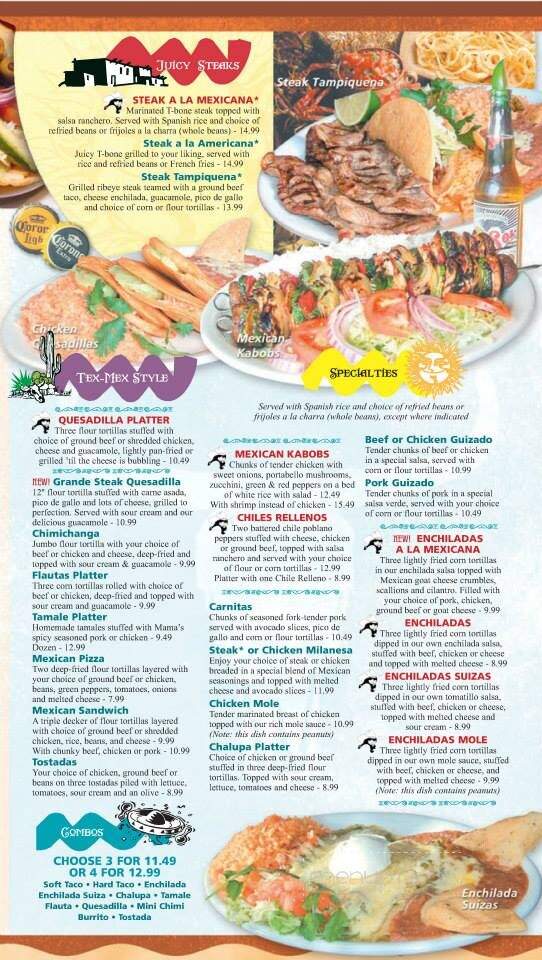 Camelia's Mexican Grill - Royal Oak, MI menu_pic