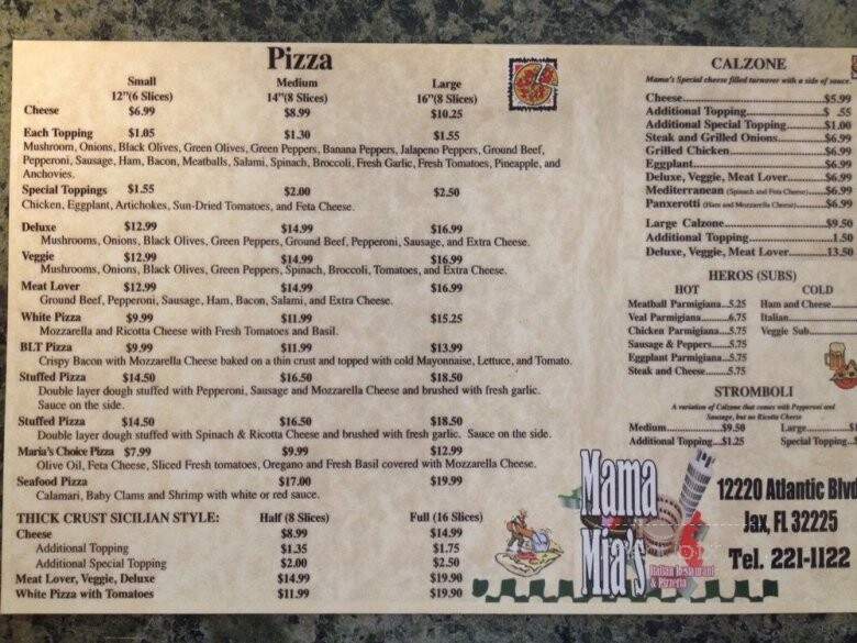 Mama Mia's Pizzeria & Italian - Jacksonville, FL