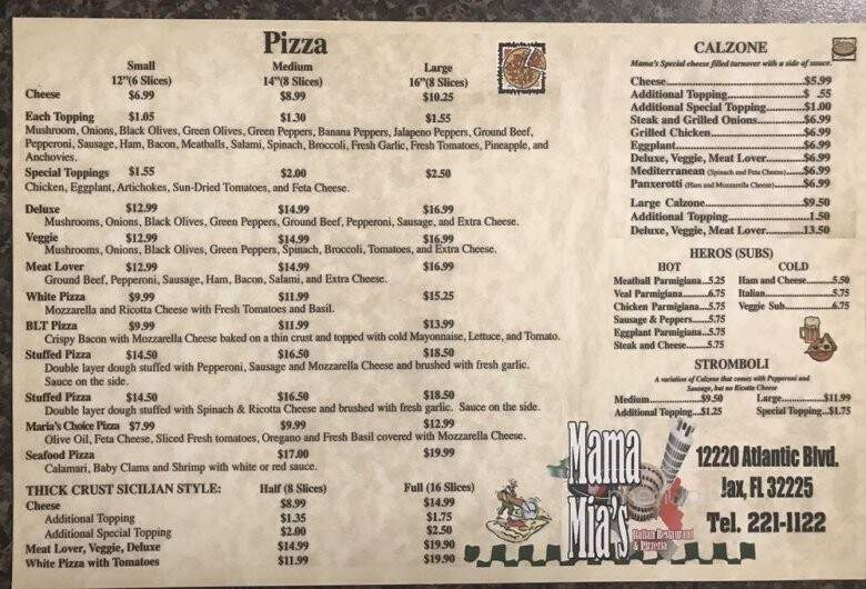 Mama Mia's Pizzeria & Italian - Jacksonville, FL