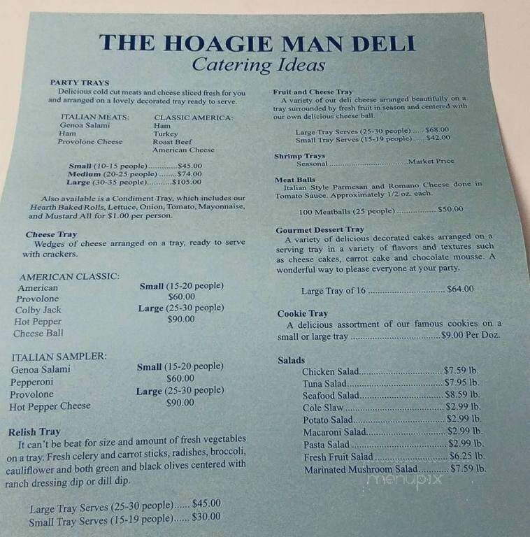 Hoagie Man Deli - Adrian, MI menu_pic