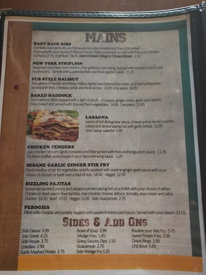 Hurricanes Pub & Grill - Windsor, ON menu_pic