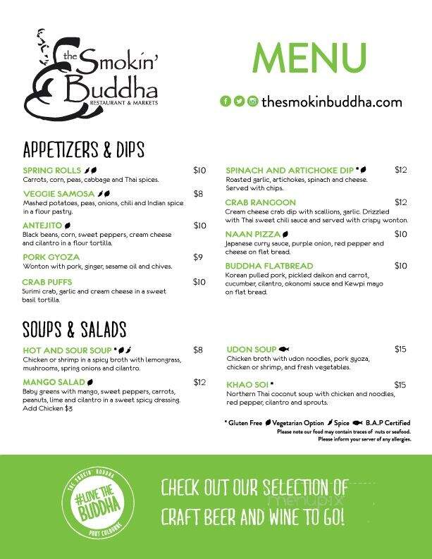 The Smokin Buddha - Port Colborne, ON menu_pic