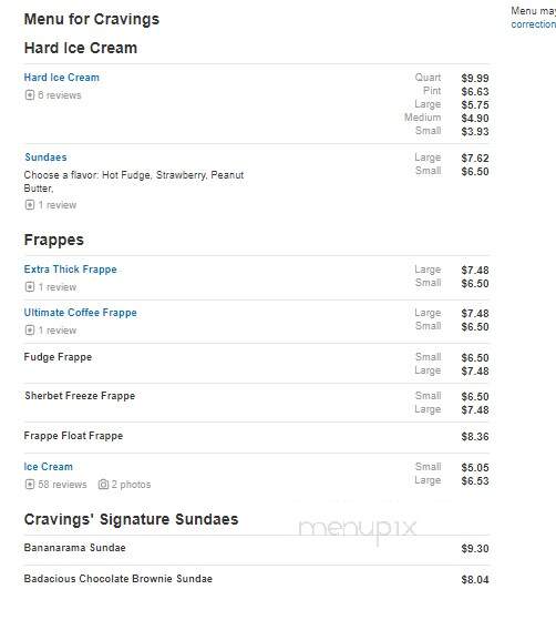 Cravings Etc - Wakefield, MA menu_pic