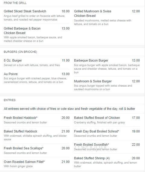 Mattakeese Wharf - Barnstable, MA menu_pic