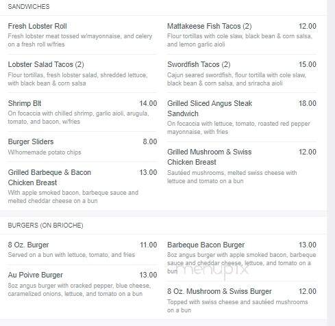 Mattakeese Wharf - Barnstable, MA menu_pic