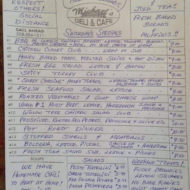Michael's Deli & Cafe - Wrentham, MA menu_pic