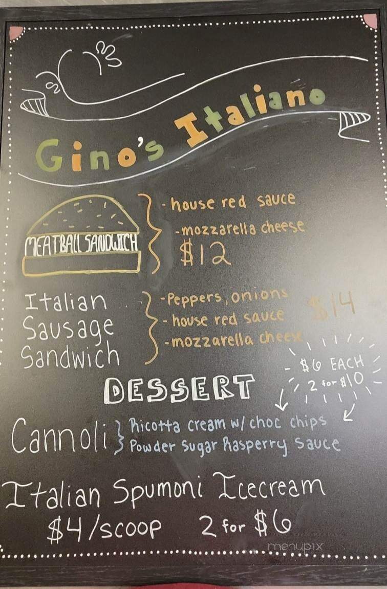 Gino's Italian Cuisine - Kearney, MO menu_pic