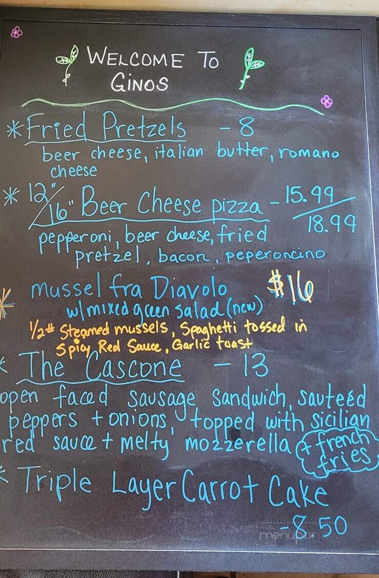 Gino's Italian Cuisine - Kearney, MO menu_pic