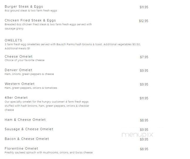 49'er Diner - Livingston, MT menu_pic