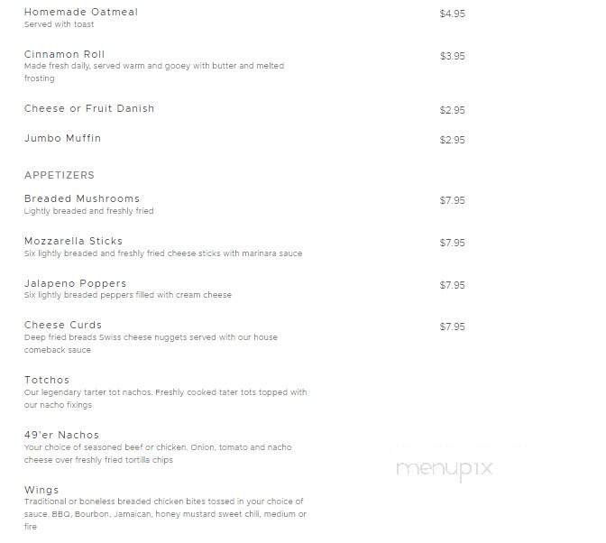 49'er Diner - Livingston, MT menu_pic