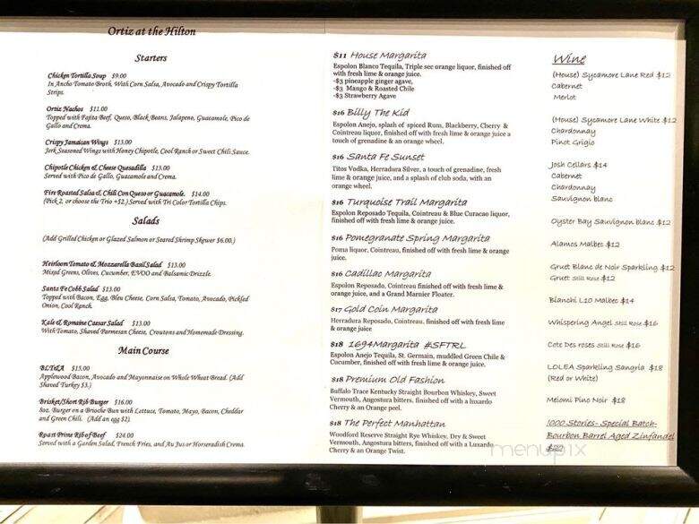 Hilton-Santa Fe Historic Plaza - Santa Fe, NM menu_pic