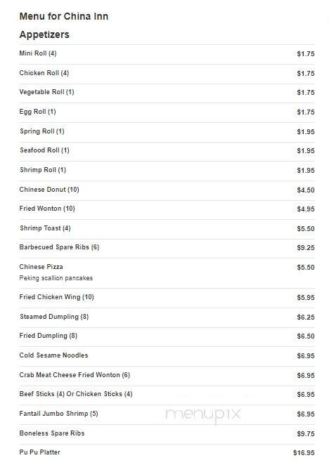 China Inn - Rome, NY menu_pic