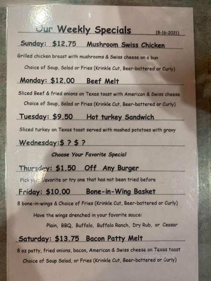 Texas Crossing Llc - Wahpeton, ND menu_pic