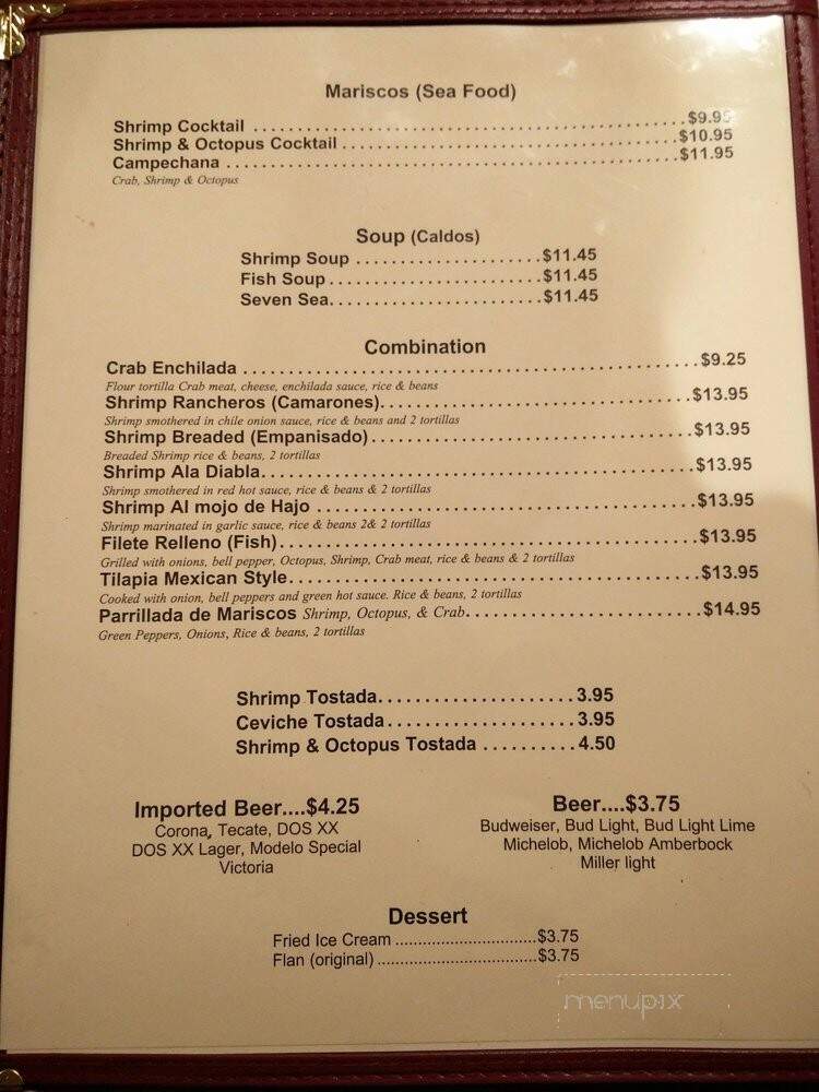 Acapulco Restaurant - Kearns, UT menu_pic
