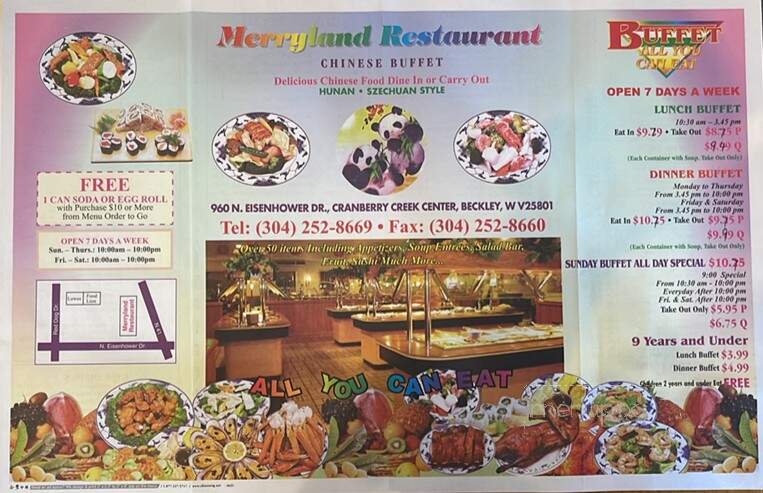 Merryland Express - Beckley, WV menu_pic