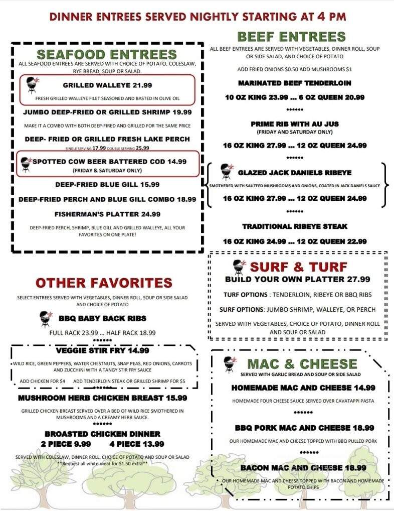 Three Guys & A Grill - Elkhart Lake, WI menu_pic