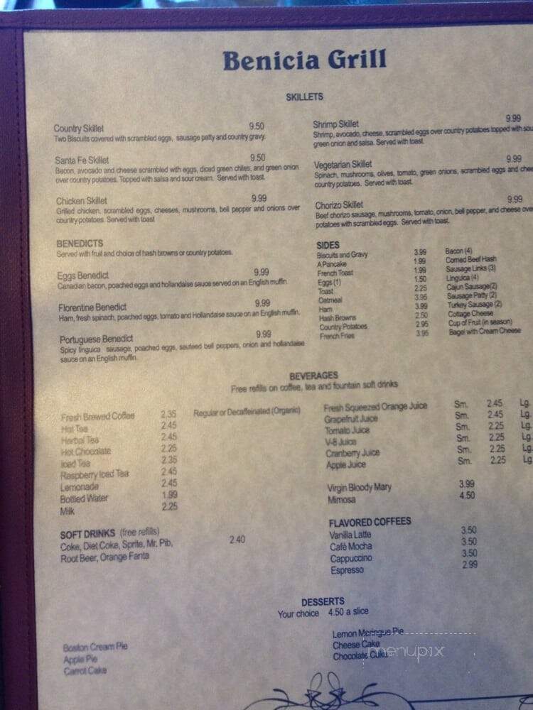 2nd Street Grill - Benicia, CA menu_pic