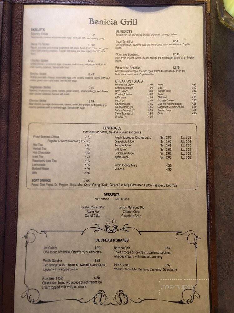 2nd Street Grill - Benicia, CA menu_pic