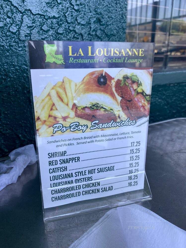 La Louisanne - Los Angeles, CA menu_pic