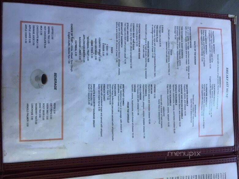 Lake Cuyamaca Restaurant - Julian, CA menu_pic