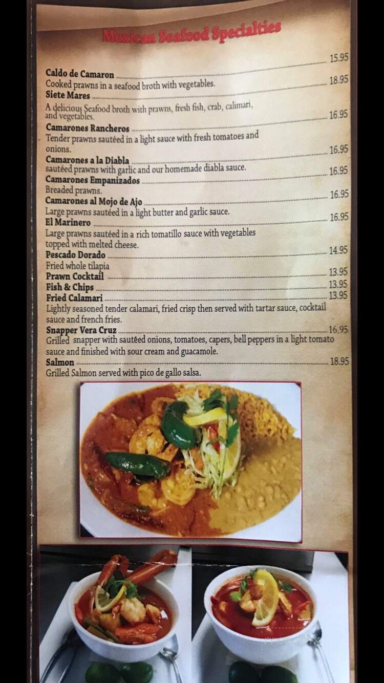 Alfonso's Authentic Mexican - Castroville, CA menu_pic