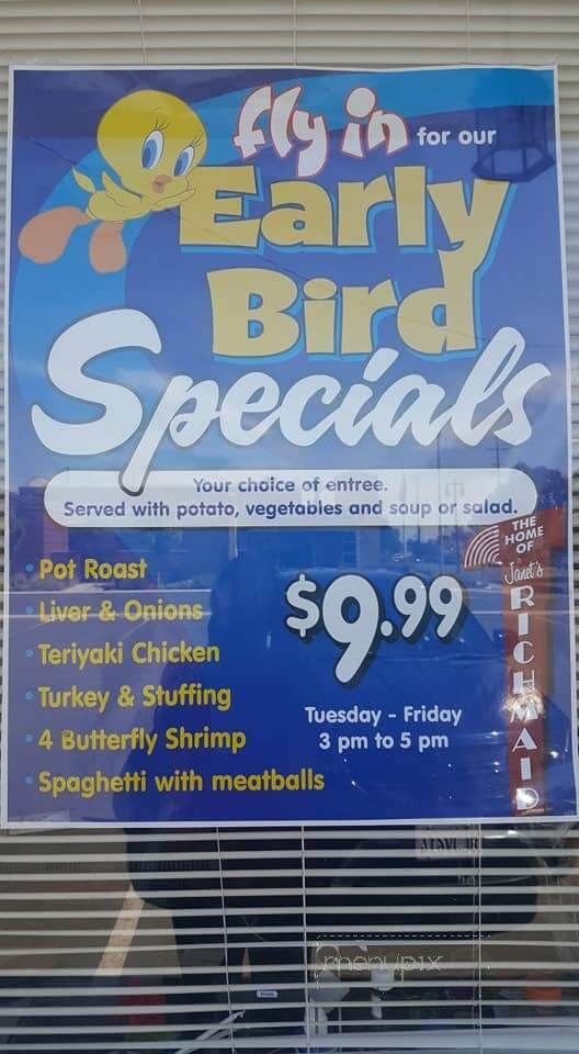 Richmaid Restaurant - Lodi, CA menu_pic
