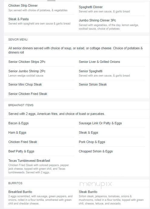 Paragon Family Restaurant - Greeley, CO menu_pic