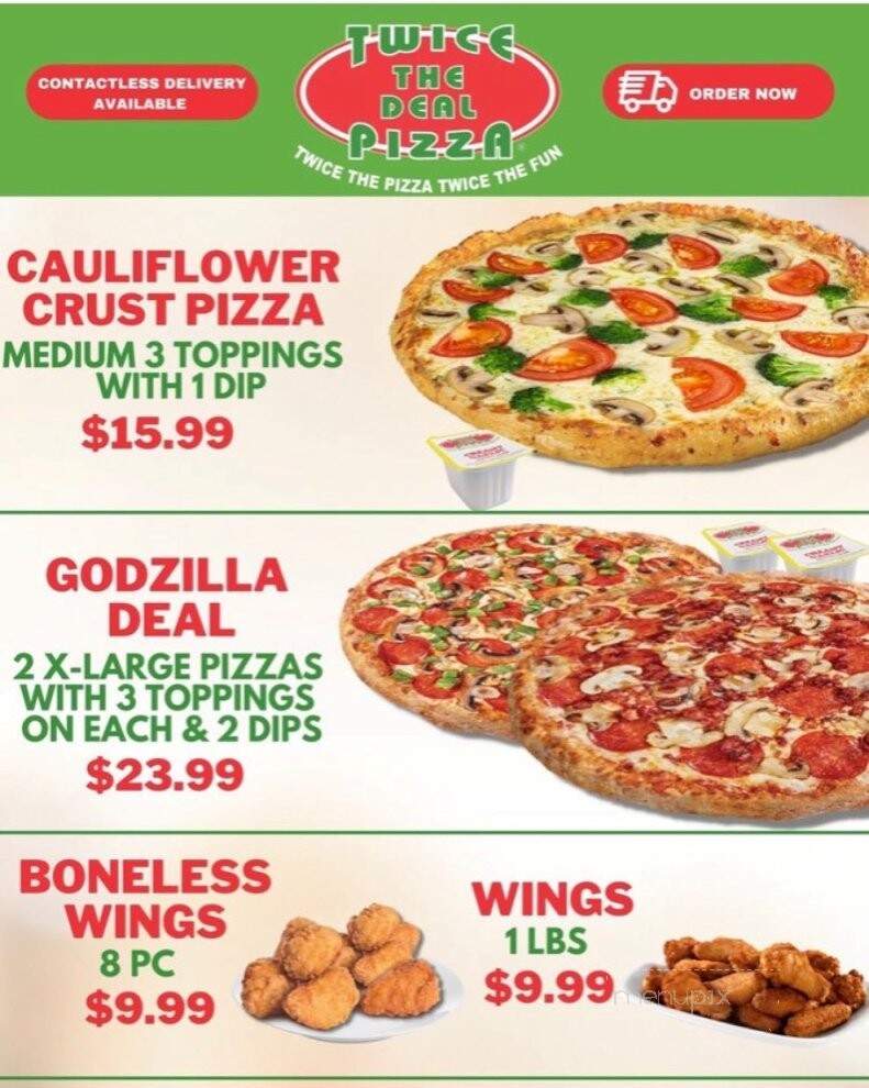 Twice The Deal Pizza - Acton, ON menu_pic