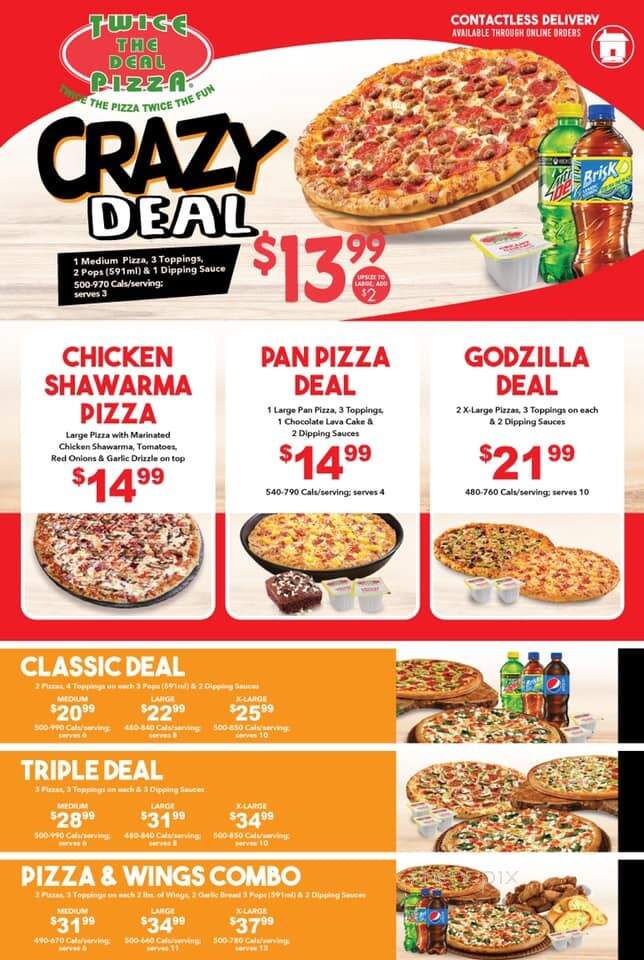 Twice The Deal Pizza - Acton, ON menu_pic