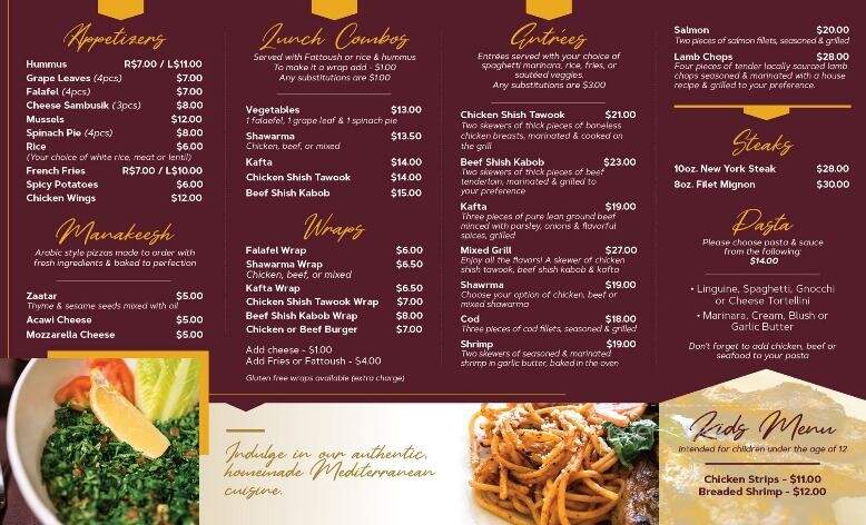 Eddy's Mediterranean Bistro - Windsor, ON menu_pic