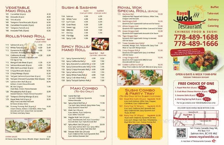 Royal Wok Restaurant - Salmon Arm, BC menu_pic