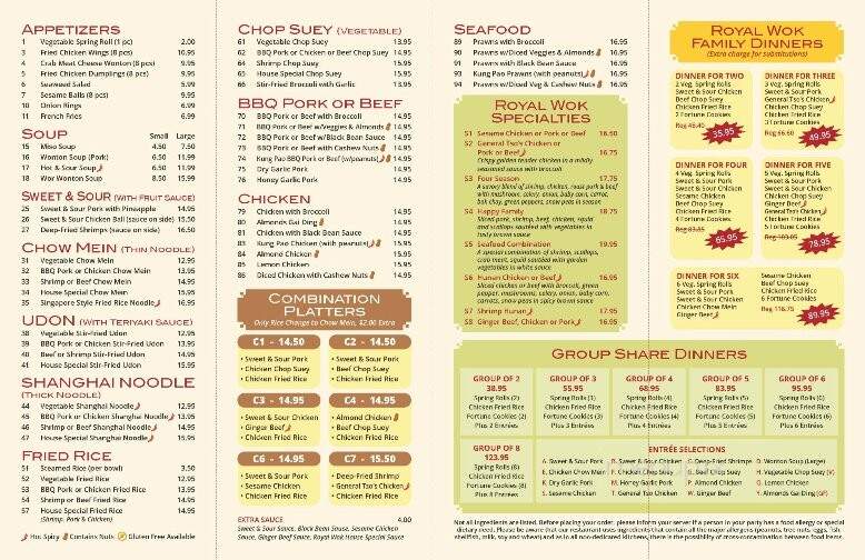 Royal Wok Restaurant - Salmon Arm, BC menu_pic