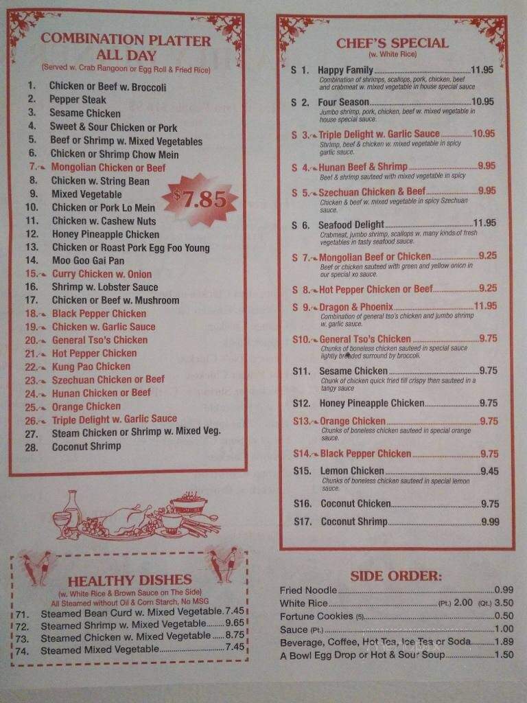 China Restaurant - Seneca, KS menu_pic