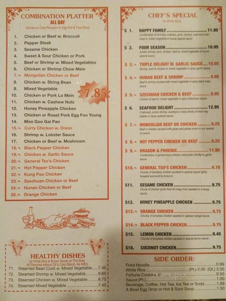 China Restaurant - Seneca, KS menu_pic