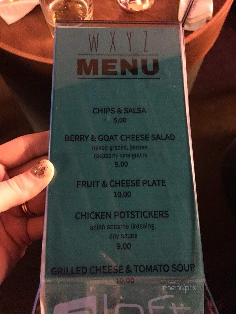 WXYZ Bar and Lounge - El Segundo, CA menu_pic