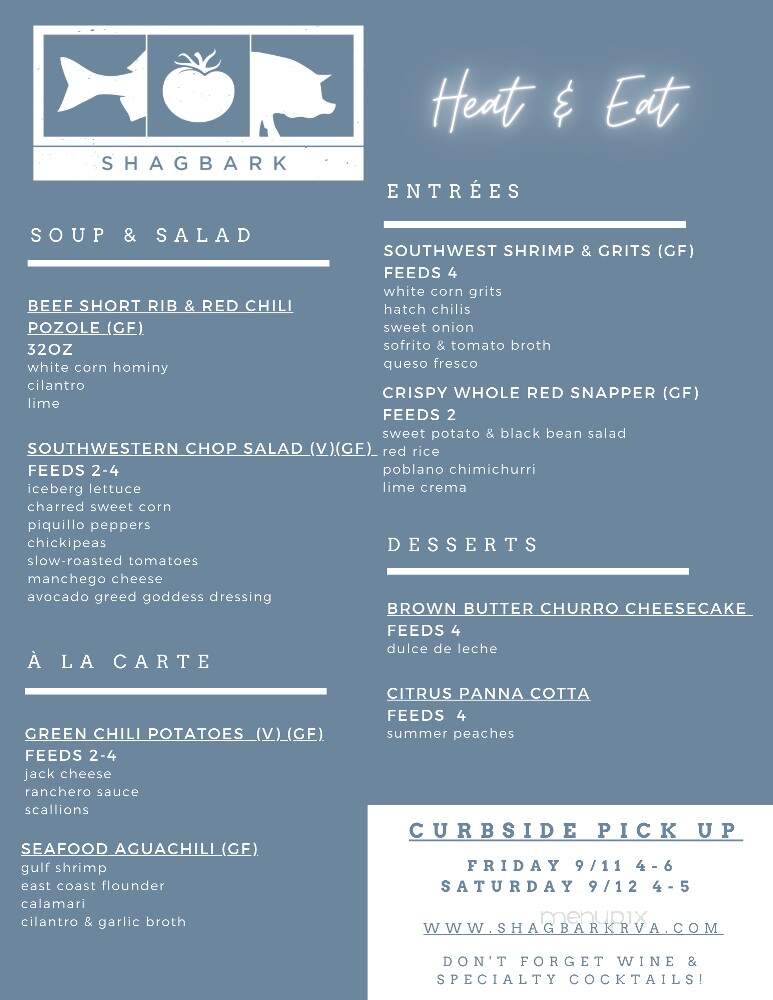 Shagbark - Richmond, VA menu_pic