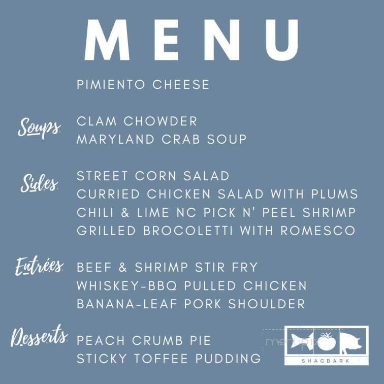 Shagbark - Richmond, VA menu_pic
