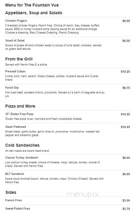 The Fountain Vue - Trinity, FL menu_pic