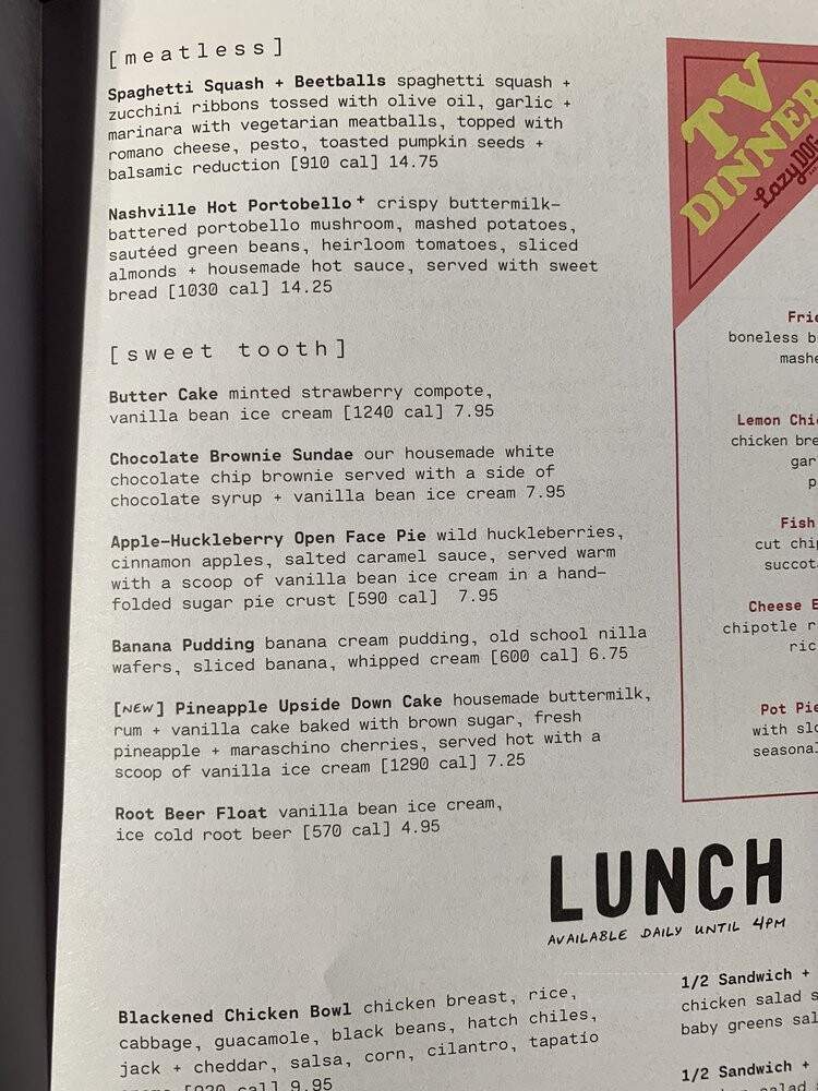 Lazy Dog Restaurant & Bar - Euless, TX menu_pic