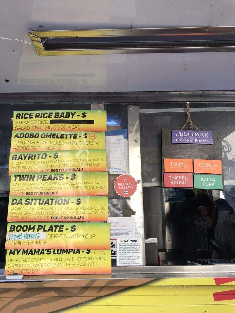 Hula Truck - San Francisco, CA menu_pic