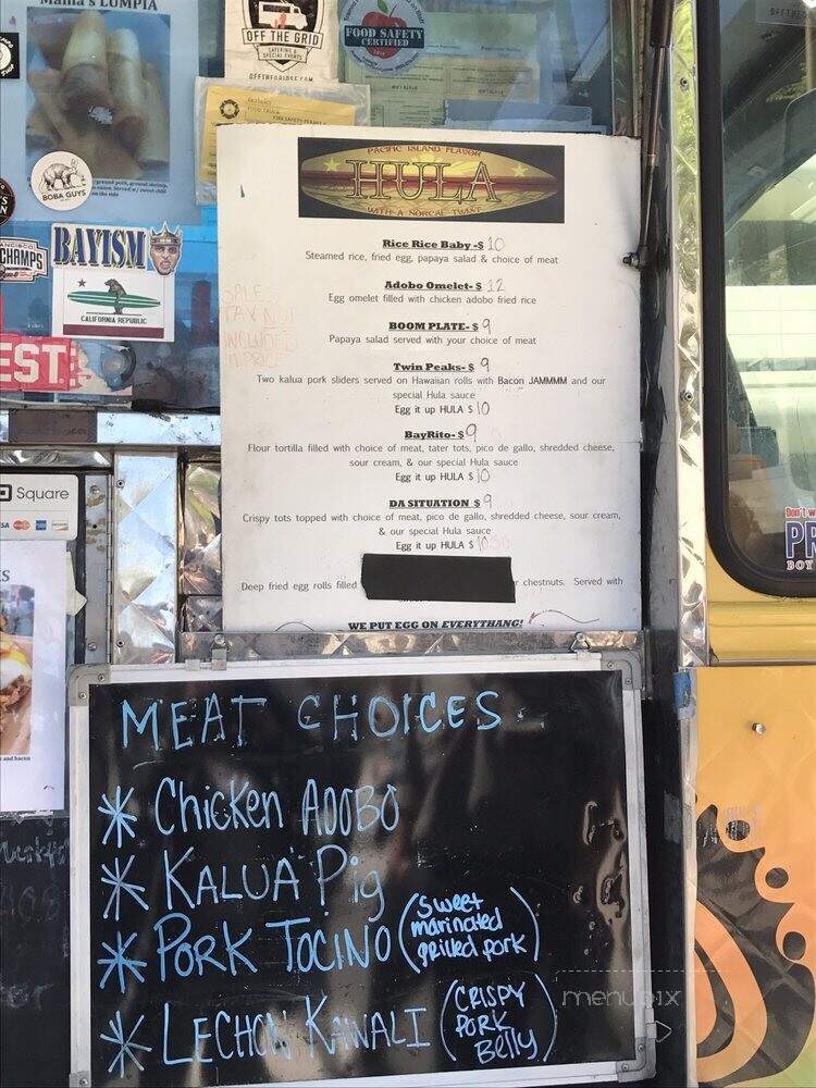 Hula Truck - San Francisco, CA menu_pic