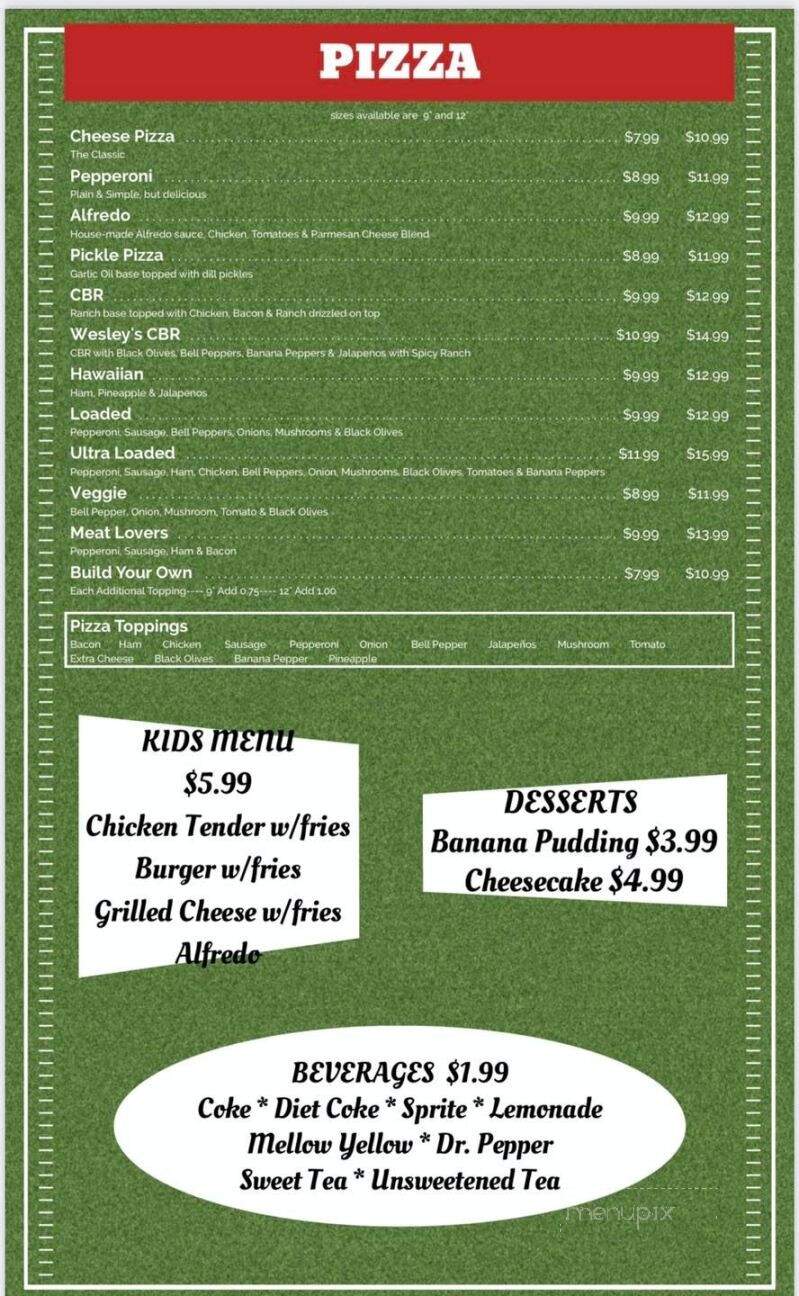Bobby Rai's Sports Grill - Moulton, AL menu_pic