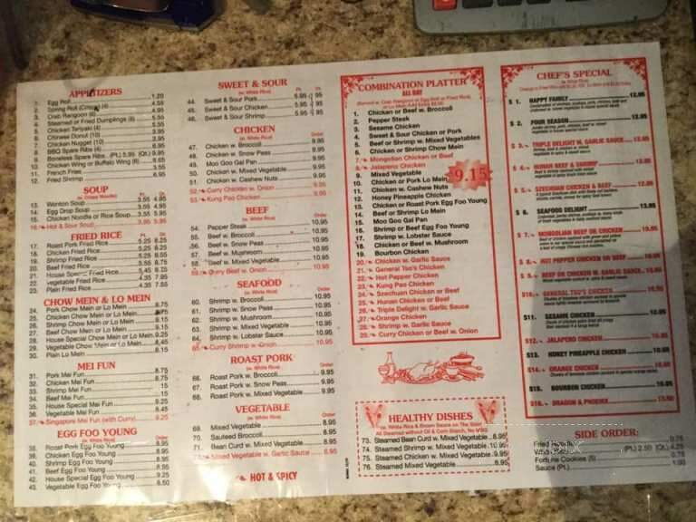 China Chinese Restaurant - Kingman, KS menu_pic