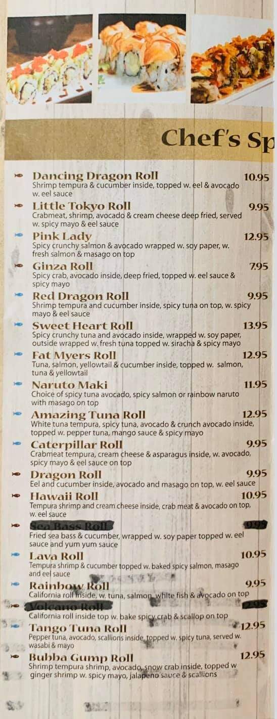 Ginza - Fort Myers, FL menu_pic