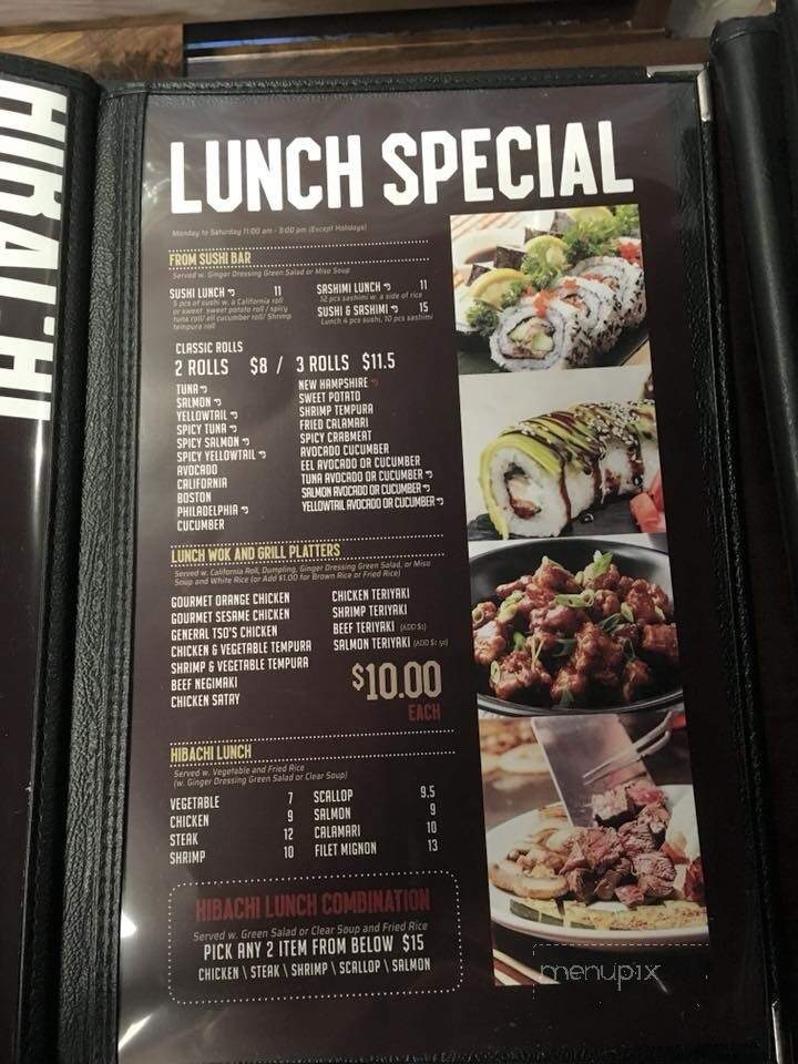 Masa Hibachi and Sushi - Wyomissing, PA menu_pic